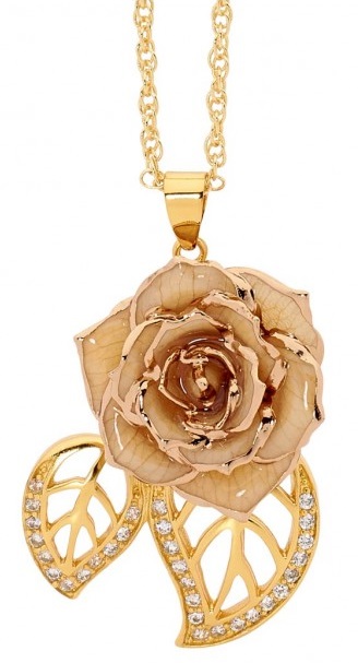 white rose pendant